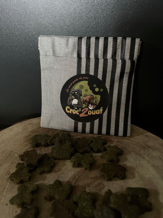 Pochette artisanale pour friandises Croc’2ouaf