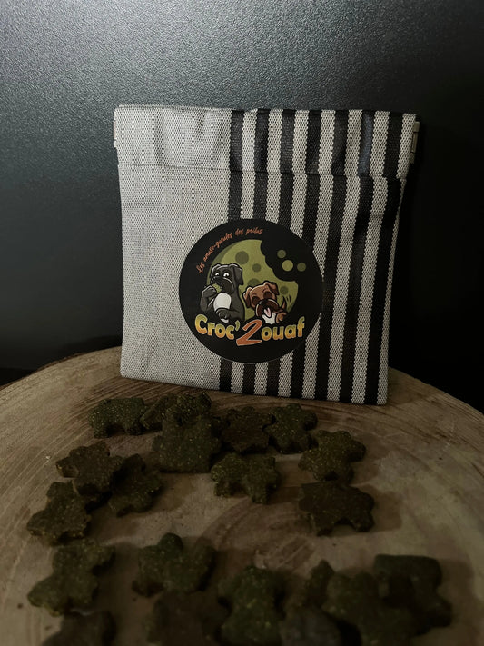 Pochette artisanale pour friandises Croc’2ouaf