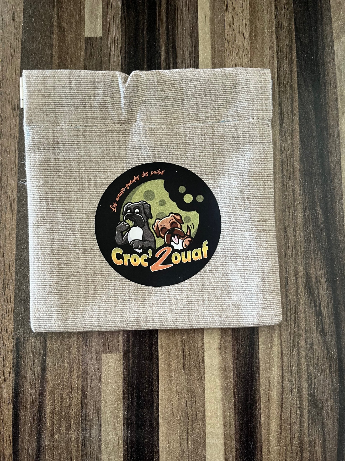Pochette artisanale pour friandises Croc’2ouaf