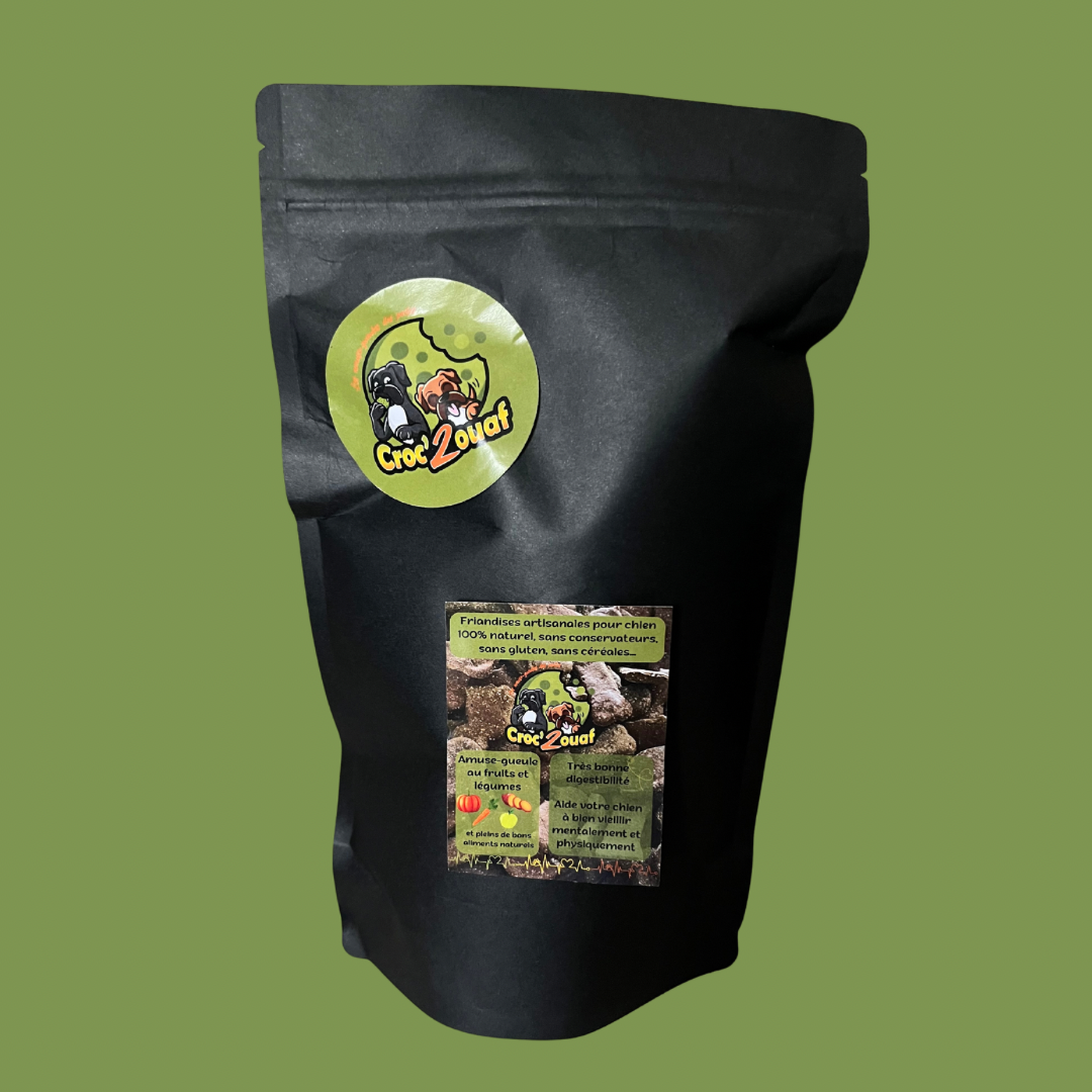 Friandises artisanales pour chien fruits et légumes de saison Croc’2ouaf