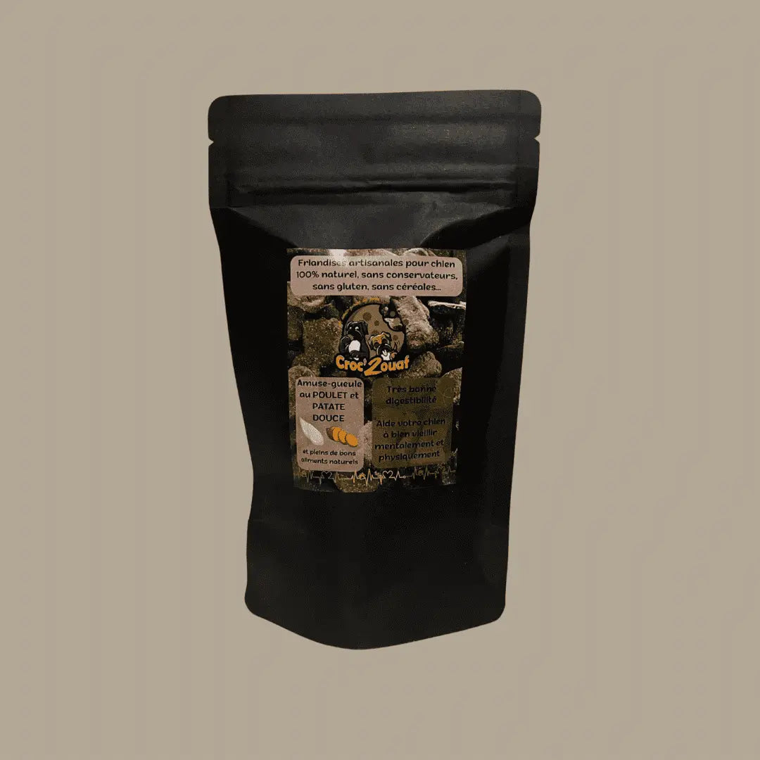 Friandises artisanales pour chien au poulet patate douce, Croc’2ouaf