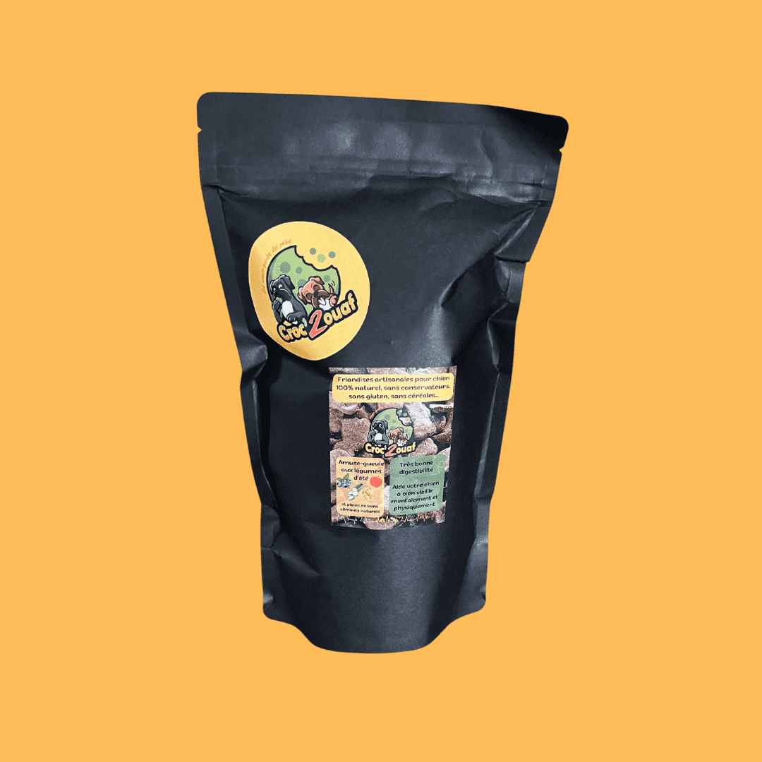 Friandises artisanales pour chien fruits et légumes d’été Croc’2ouaf